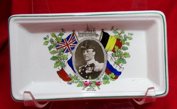  British WWI Patriotic Candy Tray, Sir J.R. Jellicoe, Spode — image 2