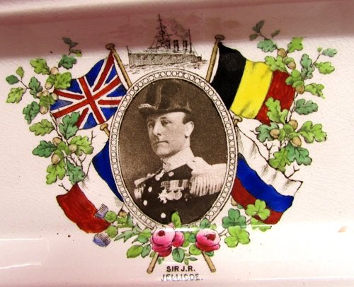  British WWI Patriotic Candy Tray, Sir J.R. Jellicoe, Spode — image 3
