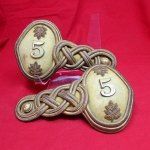 US Indian Wars Era, 5th Cavalry Major 1872 Shoulder Boards