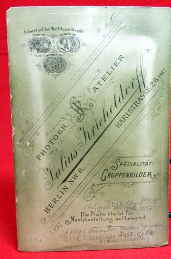  German Imperial Era Cabinet Card, 1st Garde Grenadier Rgt NCO — image 5