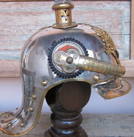  Prussian Pre-WWI, 1889/99 Cuirassier Officers Helmet, A. Klucke Retailer — image 4