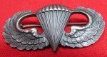 US WWII Airborne Jump Wings, Sterling, Solid Back