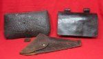 US Civil War Era, Pouch & Holster Lot, 3 Pieces