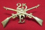 US Indian Wars-SAW, 25th Infantry Hat Insignia, Company E