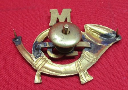  US Indian War, SAW Era Field Musician Hat Insignia, 15th Infantry, Company M — image 2