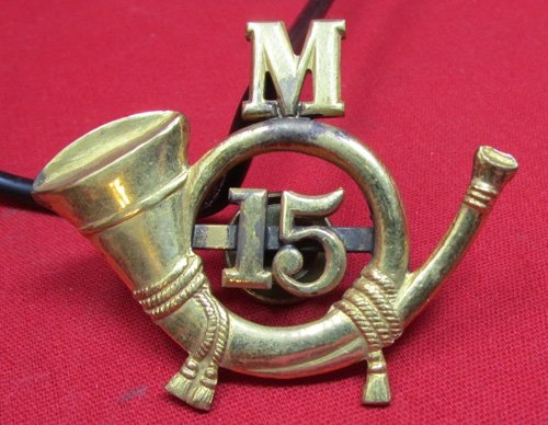  US Indian War, SAW Era Field Musician Hat Insignia, 15th Infantry, Company M — image 3