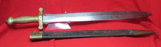  French Model 1831 Short Sword, Navy Marked Guard, 1839 Blade — image 4