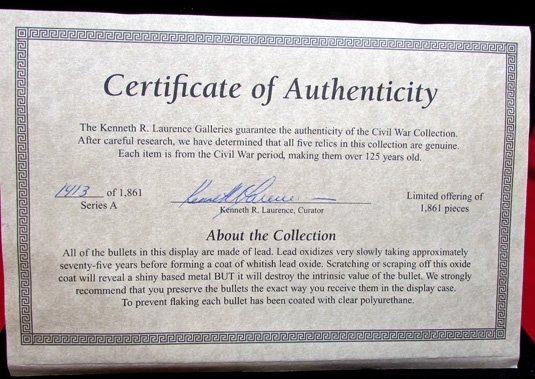  US Civil War Bullet Display Set, Cased — image 4