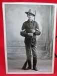 US Spanish American War Cabinet Card, Armed Infantry Sergeant