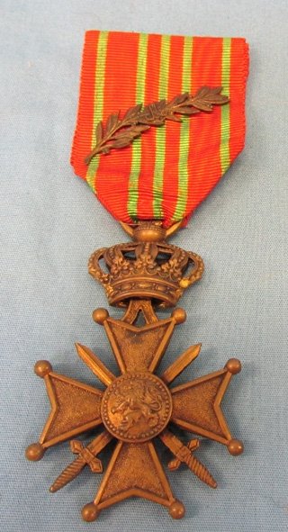  Belgian WWI, Croix de Guerre with Palms — image 2