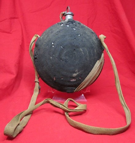  US Civil War Federal Bullseye Canteen, Philadelphia Depot, Complete — image 2