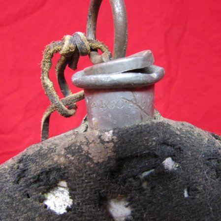  US Civil War Federal Bullseye Canteen, Philadelphia Depot, Complete — image 3