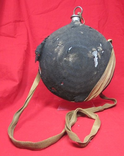  US Civil War Federal Bullseye Canteen, Philadelphia Depot, Complete — image 5