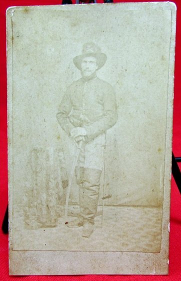  US Civil War  CDV,  Standing Armed Cavalryman — image 2