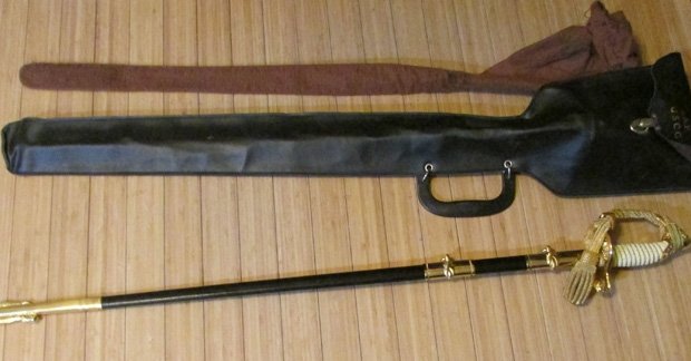  US Current Era US Coast Guard Officers Sword and Carrier, Triple Etched Blade — image 2