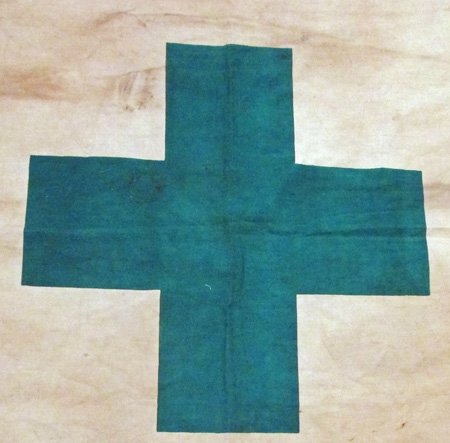  Japanese WWII, Medical Flag (Veterinary), Green Cross — image 4