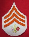 US Pre WWI Signal Corps Sergeant Chevron, White Uniform