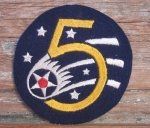 US WWII, Australian Mfg, Large Size 5th USSAF Jacket Patch