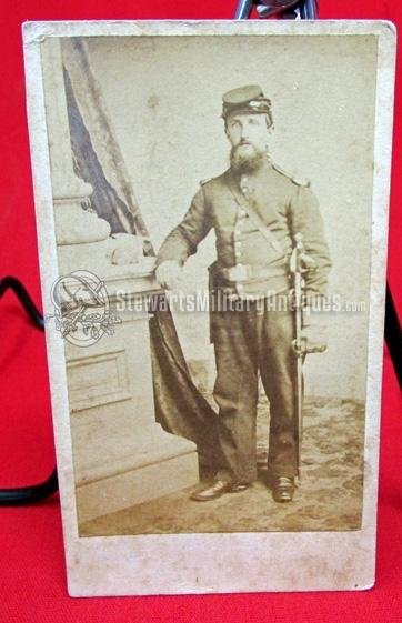  US Civil War CDV, Armed Cavalryman, New Hampshire — image 2