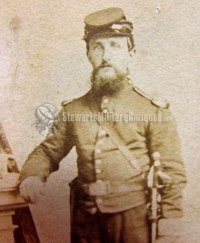  US Civil War CDV, Armed Cavalryman, New Hampshire — image 3