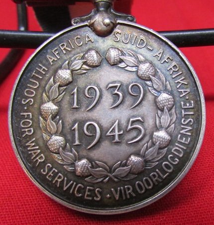  South Africa, Medal for War Services 1939-1945, Silver — image 4