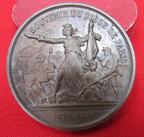  French Franco-Prussian War Memorial Medal, Siege of Paris, Named, Cased — image 3