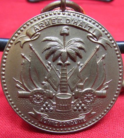  Haiti, Pre WWII, Army Good Conduct Medal & Ribbon — image 3