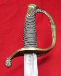 French M1821 Infantry Officers Sword & Scabbard, Etched Blade