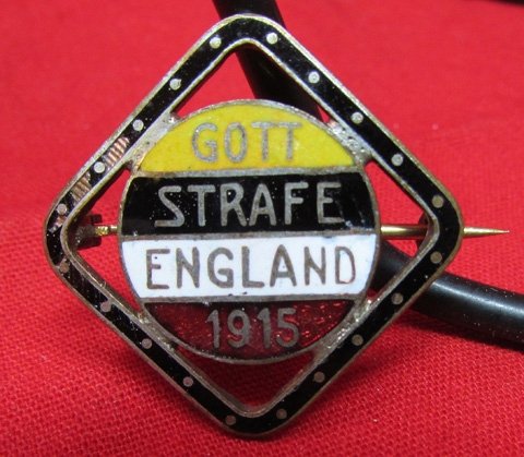  Austro-German WWI Patriotic Badge, God Punish England — image 2