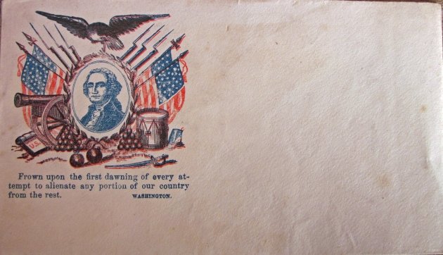  US Civil War Patriotic Envelope, George Washington — image 2