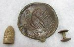 US Civil War Field Recovered Cartridge Box Sling Plate, Bullet, …