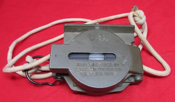  US Vietnam War Era, Corps of Engineers Style Lensatic Compass, Waltham Mfg — image 2