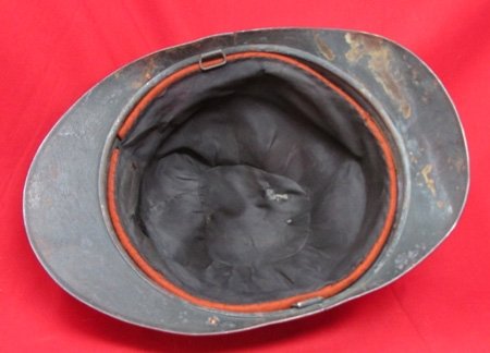  French WWI Adrian Infantry Helmet With Liner & Veteran Visor Plate — image 5