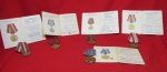Soviet WWII Veterans Medal and Award Document Lot of 5