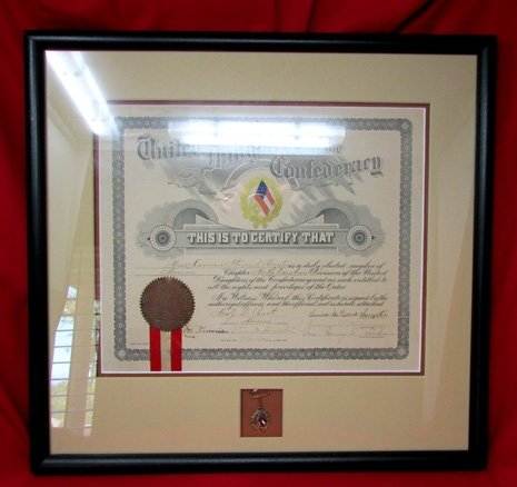  US Post Civil War UDC Membership Badge & Document, NC Soldier, 10th Bn NC Heavy Artillery — image 2