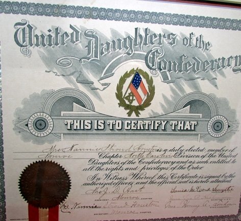  US Post Civil War UDC Membership Badge & Document, NC Soldier, 10th Bn NC Heavy Artillery — image 4