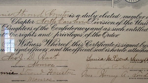  US Post Civil War UDC Membership Badge & Document, NC Soldier, 10th Bn NC Heavy Artillery — image 5