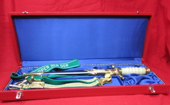  East German Cold War Border Guard General Officers Dagger & Fitted Case — image 2