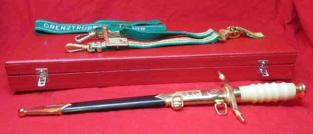  East German Cold War Border Guard General Officers Dagger & Fitted Case — image 3
