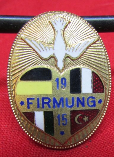  Austro-German WWI Central Powers Patriotic Badge, Firmung 1915 — image 2