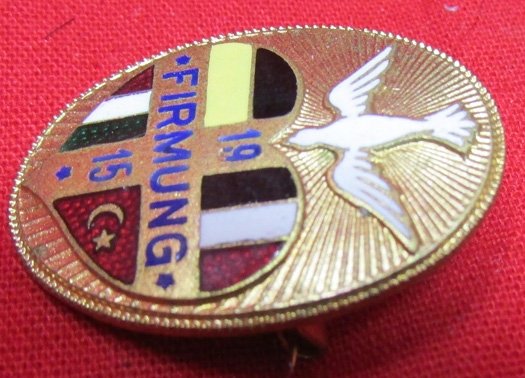  Austro-German WWI Central Powers Patriotic Badge, Firmung 1915 — image 3