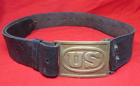  US Indian War, Spanish-American War, M1874 Enlisted Belt & Buckle — image 2