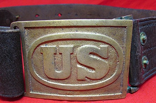  US Indian War, Spanish-American War, M1874 Enlisted Belt & Buckle — image 3