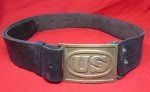 US Indian War, Spanish-American War, M1874 Enlisted Belt & Buckle