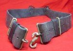British WWI 1914 Leather Waist Belt, Snake Buckle