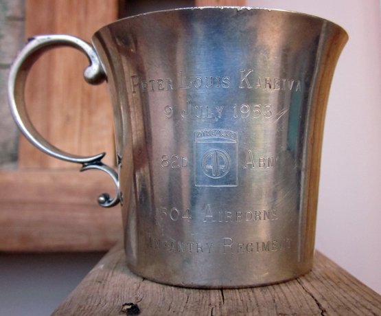  US Korean War Sterling Silver Presentation Cup, 82nd Airbone 1953 — image 6