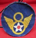 US WWII USAAF British Mfg Rubberized Fabric 8th AF SSI