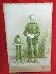 US Indian Wars Era Cabinet Card, Cavalry Private, Newburgh NY