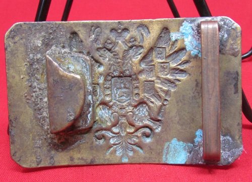 Russian WWI Brass Infantry Buckle, Field Recovered — image 3