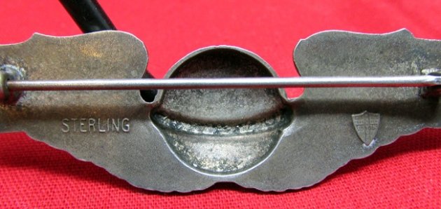  US WWII Navigator Wings, Sterling, Pinback, NS Meyer — image 4